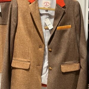 Brooks Brothers Brown/Orange Blazer (Size 10) & Matching Skirt (Size8).100% wool